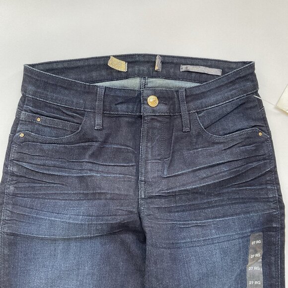 Guess Women’s Curve X Mid Rise Boot Cut Jeans In Dark Indigo Denim Size 27 - Picture 6 of 14